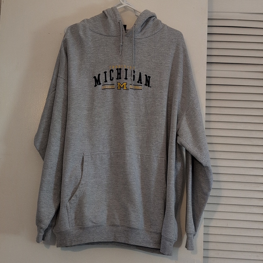 Gray Michigan Hoodie